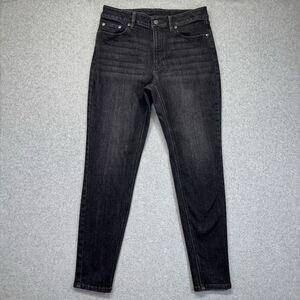 L.L. Bean BeanFlex Jeans Women’s 12R Black Skinny Leg Favorite Fit Denim